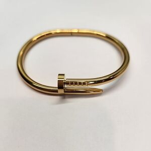 18K Gold Plated Stainless Steel Nail Style Luxury Bangle